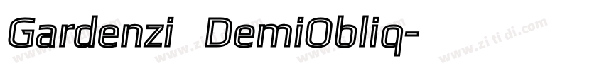 Gardenzi   DemiObliq字体转换